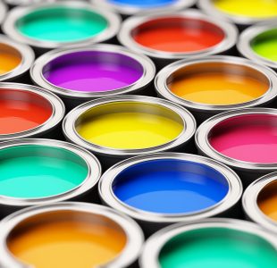 Color paint cans - 3d rendering